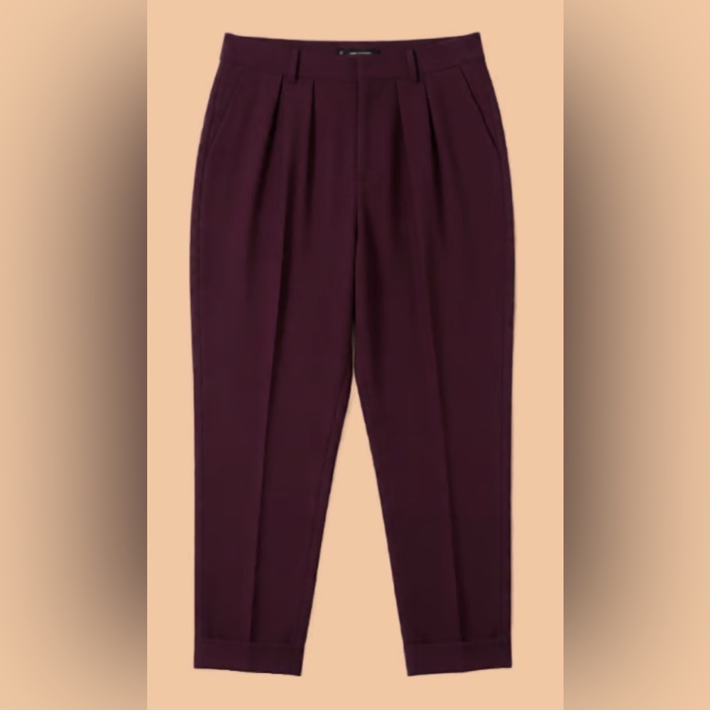 Women benetton Burgundy Dress Pants